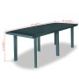 Green plastic garden table 210x96x72 cm by vidaXL, Garden tables - Ref: Foro24-43596, Price: 211,41 €, Discount: %