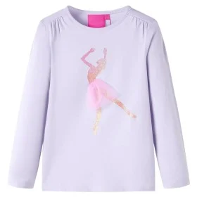 Helllila Langarm-Kinder-T-Shirt 128 von vidaXL, Kinder-T-Shirts - Ref: Foro24-13997, Preis: 8,59 €, Rabatt: %