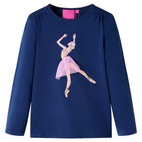 Marineblaues Langarm-T-Shirt für Kinder 104 von vidaXL, Kinder-T-Shirts - Ref: Foro24-14000, Preis: 8,66 €, Rabatt: %