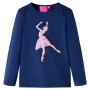 Marineblaues Langarm-T-Shirt für Kinder 128 von vidaXL, Kinder-T-Shirts - Ref: Foro24-14002, Preis: 8,66 €, Rabatt: %