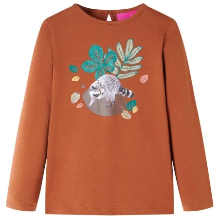Langarm-T-Shirt für Kinder in der Farbe Cognac 128 von vidaXL, Kinder-T-Shirts - Ref: Foro24-14172, Preis: 8,72 €, Rabatt: %