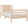 Estructura de cama sin colchón madera maciza de pino 90x200 cm