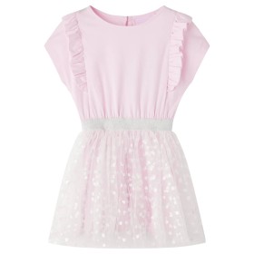 Kinderkleid mit hellrosa Rüschen 140 von vidaXL, Kinderkleider - Ref: Foro24-14553, Preis: 14,87 €, Rabatt: %