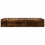 Smoked oak bed frame 150x200 cm by vidaXL, Beds and slatted bases - Ref: Foro24-3203870, Price: 135,51 €, Discount: %