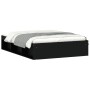 Black double bed frame 135x190 cm by vidaXL, Beds and slatted bases - Ref: Foro24-3203909, Price: 189,33 €, Discount: %