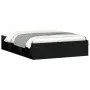Black double bed frame 135x190 cm by vidaXL, Beds and slatted bases - Ref: Foro24-3203909, Price: 186,79 €, Discount: %