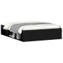 Black double bed frame 135x190 cm by vidaXL, Beds and slatted bases - Ref: Foro24-3203909, Price: 189,33 €, Discount: %