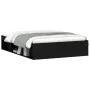 Black double bed frame 135x190 cm by vidaXL, Beds and slatted bases - Ref: Foro24-3203909, Price: 186,79 €, Discount: %