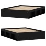 Black double bed frame 135x190 cm by vidaXL, Beds and slatted bases - Ref: Foro24-3203909, Price: 189,33 €, Discount: %