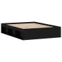 Black double bed frame 135x190 cm by vidaXL, Beds and slatted bases - Ref: Foro24-3203909, Price: 186,79 €, Discount: %
