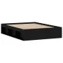 Black double bed frame 135x190 cm by vidaXL, Beds and slatted bases - Ref: Foro24-3203909, Price: 186,79 €, Discount: %