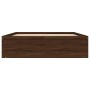 Estructura de cama de matrimonio roble marrón 135x190 cm de vidaXL, Camas y somieres - Ref: Foro24-3203914, Precio: 152,36 €,...