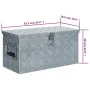 Aluminiumbox 61,5x26,5x30 cm silber von vidaXL, Werkzeugkästen - Ref: Foro24-142936, Preis: 120,23 €, Rabatt: %