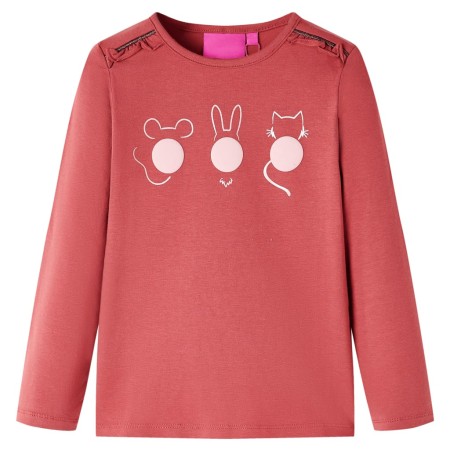 Hellbraunes, langärmliges Kinder-T-Shirt 104 in Rosa von vidaXL, Kinder-T-Shirts - Ref: Foro24-13775, Preis: 8,54 €, Rabatt: %