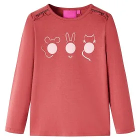 Tan pink long-sleeved children's T-shirt 128 by vidaXL, Kids T-shirts - Ref: Foro24-13777, Price: 8,45 €, Discount: %
