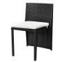 Garden bistro table and chairs 3 pieces and black poly rattan cushions by vidaXL, Garden sets - Ref: Foro24-42882, Price: 199...