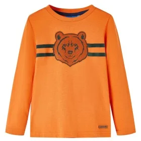 Dunkeloranges Langarm-T-Shirt für Kinder 104 von vidaXL, Kinder-T-Shirts - Ref: Foro24-13115, Preis: 8,59 €, Rabatt: %