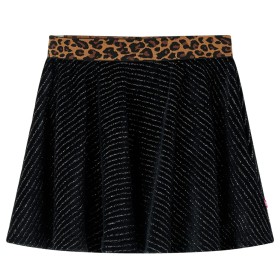 Falda infantil con cinturilla de leopardo negro 104