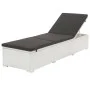 Liege mit weißem synthetischem Rattankissen von vidaXL, Liegen - Ref: Foro24-43951, Preis: 126,19 €, Rabatt: %