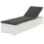 Liege mit weißem synthetischem Rattankissen von vidaXL, Liegen - Ref: Foro24-43951, Preis: 173,03 €, Rabatt: %