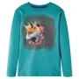 Dunkles Aquamarin-Langarm-T-Shirt für Kinder 92 von vidaXL, Kinder-T-Shirts - Ref: Foro24-13354, Preis: 8,59 €, Rabatt: %