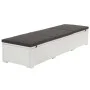 Liege mit weißem synthetischem Rattankissen von vidaXL, Liegen - Ref: Foro24-43951, Preis: 126,19 €, Rabatt: %