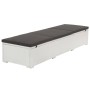 Sun lounger with white synthetic rattan cushion by vidaXL, Loungers - Ref: Foro24-43951, Price: 173,03 €, Discount: %