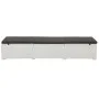 Liege mit weißem synthetischem Rattankissen von vidaXL, Liegen - Ref: Foro24-43951, Preis: 126,19 €, Rabatt: %