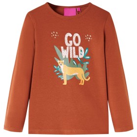 Langarm-T-Shirt für Kinder in der Farbe Cognac 104 von vidaXL, Kinder-T-Shirts - Ref: Foro24-13555, Preis: 8,39 €, Rabatt: %