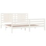 Estructura de cama sin colchón madera maciza blanca 200x200 cm