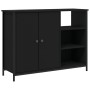 Black engineered wood sideboard 100x33x75 cm by vidaXL, Sideboards - Ref: Foro24-835549, Price: 79,16 €, Discount: %