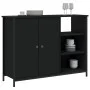 Aparador de madera de ingeniería negro 100x33x75 cm de vidaXL, Aparadores - Ref: Foro24-835549, Precio: 78,07 €, Descuento: %