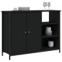 Black engineered wood sideboard 100x33x75 cm by vidaXL, Sideboards - Ref: Foro24-835549, Price: 79,16 €, Discount: %
