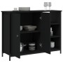 Black engineered wood sideboard 100x33x75 cm by vidaXL, Sideboards - Ref: Foro24-835549, Price: 79,16 €, Discount: %