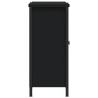 Aparador de madera de ingeniería negro 100x33x75 cm