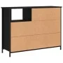 Aparador de madera de ingeniería negro 100x33x75 cm de vidaXL, Aparadores - Ref: Foro24-835549, Precio: 78,07 €, Descuento: %