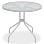 Juego de comedor de jardín 6 piezas acero y textilene gris de vidaXL, Conjuntos de jardín - Ref: Foro24-43785, Precio: 194,58 €