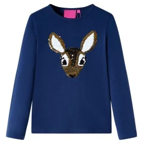 Camiseta infantil de manga larga azul marino 92 de vidaXL, Camisetas para niños - Ref: Foro24-14179, Precio: 8,98 €, Descuent...