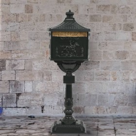 Green Stainless Vintage Style Aluminum Pedestal Mailbox by vidaXL, mailboxes - Ref: Foro24-43893, Price: 390,95 €, Discount: %