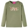 Khakifarbenes Langarm-T-Shirt für Kinder 140 von vidaXL, Kinder-T-Shirts - Ref: Foro24-13728, Preis: 9,95 €, Rabatt: %