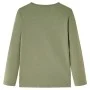 Khakifarbenes Langarm-T-Shirt für Kinder 140 von vidaXL, Kinder-T-Shirts - Ref: Foro24-13728, Preis: 9,95 €, Rabatt: %