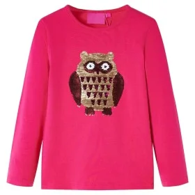Kinder-Langarm-T-Shirt 116 in leuchtendem Rosa von vidaXL, Kinder-T-Shirts - Ref: Foro24-13796, Preis: 8,92 €, Rabatt: %