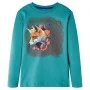 Dunkles Aquamarin-Langarm-T-Shirt für Kinder 116 von vidaXL, Kinder-T-Shirts - Ref: Foro24-13356, Preis: 8,59 €, Rabatt: %