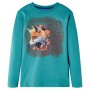 Dunkles Aquamarin-Langarm-T-Shirt für Kinder 116 von vidaXL, Kinder-T-Shirts - Ref: Foro24-13356, Preis: 8,66 €, Rabatt: %