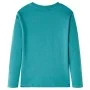 Dunkles Aquamarin-Langarm-T-Shirt für Kinder 116 von vidaXL, Kinder-T-Shirts - Ref: Foro24-13356, Preis: 8,59 €, Rabatt: %