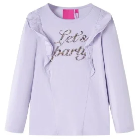 Light lilac long-sleeved children's t-shirt 128 by vidaXL, Kids T-shirts - Ref: Foro24-14222, Price: 9,17 €, Discount: %