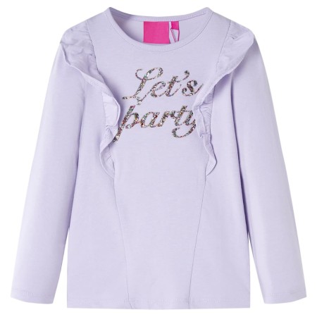 Camiseta infantil de manga larga lila claro 128 de vidaXL, Camisetas para niños - Ref: Foro24-14222, Precio: 9,27 €, Descuent...