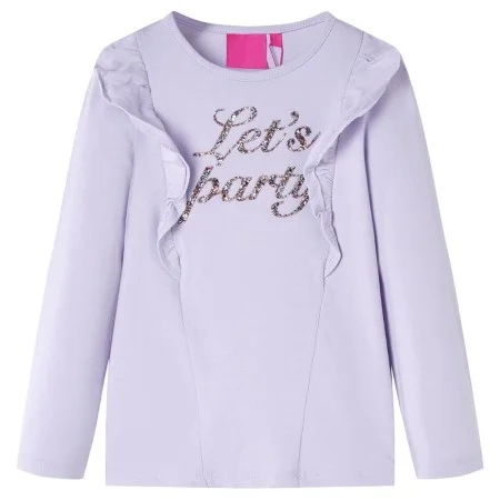 Camiseta infantil de manga larga lila claro 104 de vidaXL, Camisetas para niños - Ref: Foro24-14220, Precio: 9,17 €, Descuent...