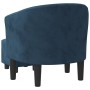 Dunkelblauer Samtsessel mit Hocker von vidaXL, Sessel - Ref: Foro24-356481, Preis: 204,03 €, Rabatt: %