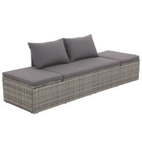 Garden bed 195x60 cm gray synthetic rattan by vidaXL, Outdoor beds - Ref: Foro24-43955, Price: 238,02 €, Discount: %